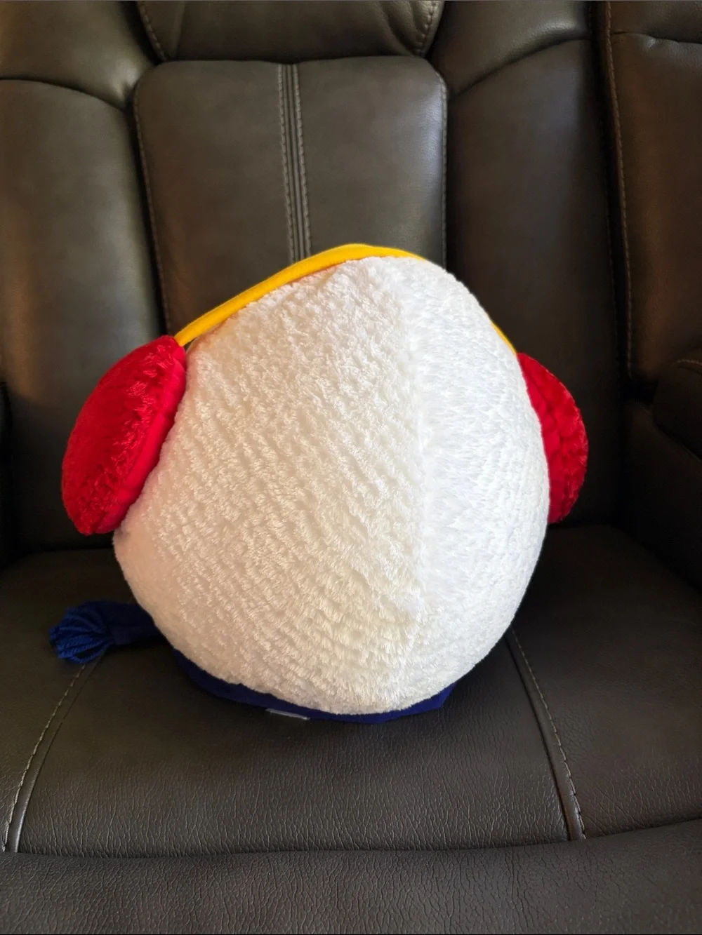 Plush Snowman Head with earmuffs and scarf